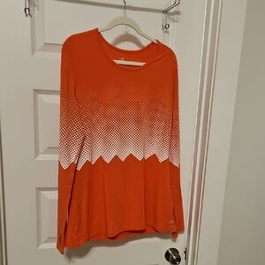 $4.99 SHIPPING. GAP Orange and White Long Sleeve Tee. Sz XL